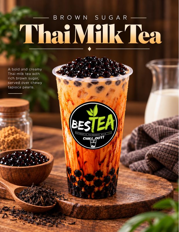Brown Sugar Thai Milk Tea (Jumbo)