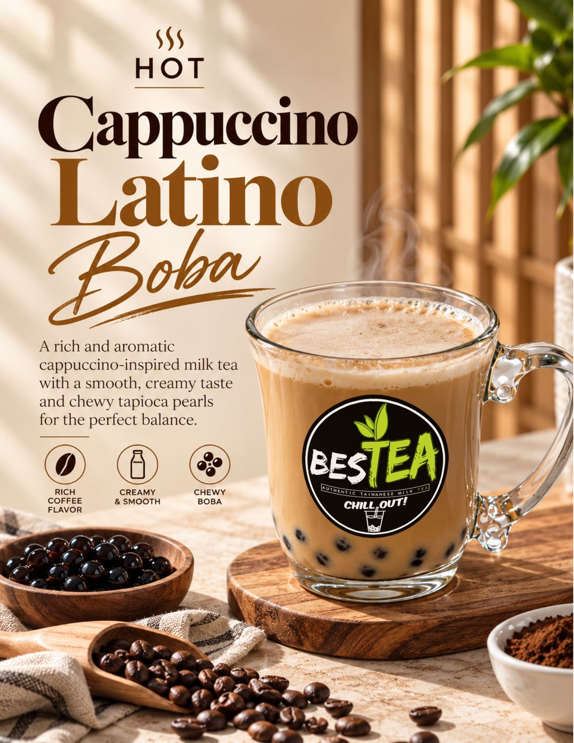 {HOT!} Cappuccino Boba (Jumbo)