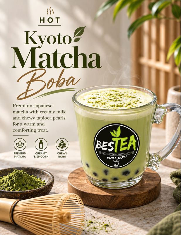 {HOT!} Matcha Boba (Jumbo)