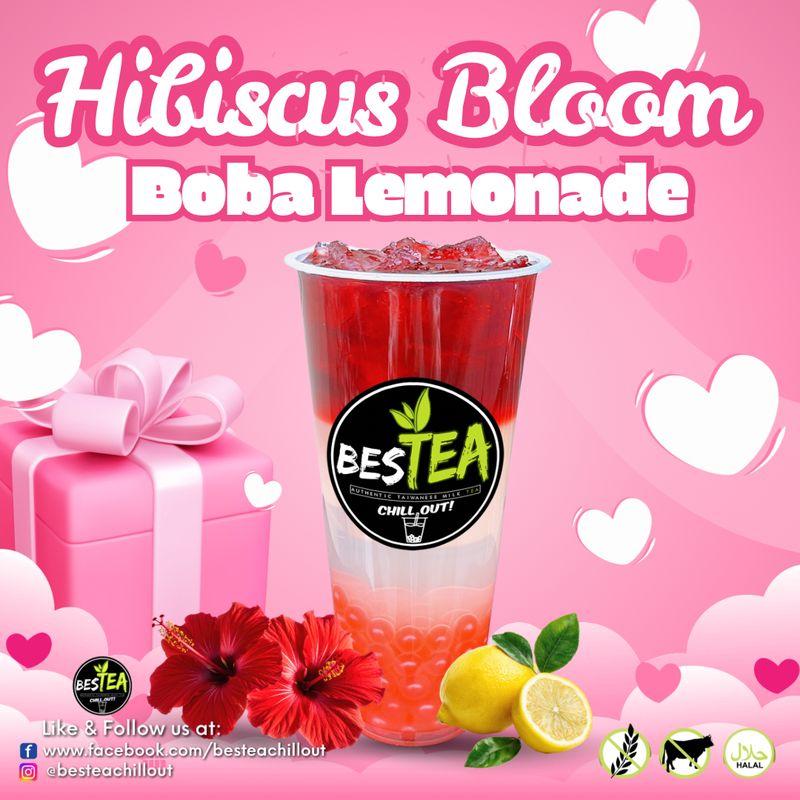 Hibiscus Bloom Boba Lemonade (Jumbo)