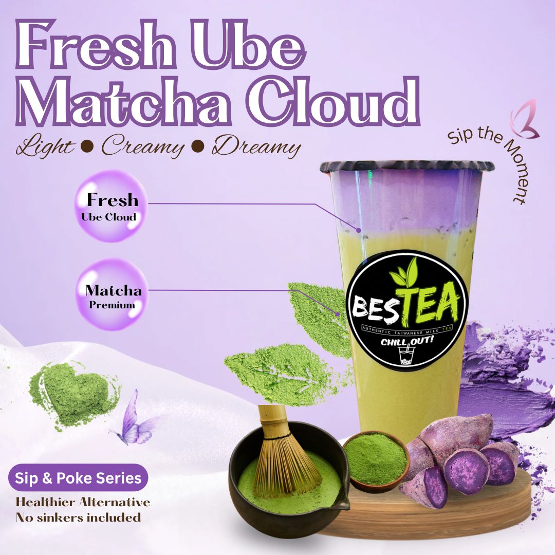 Fresh Ube Matcha Cloud Latte (Jumbo)