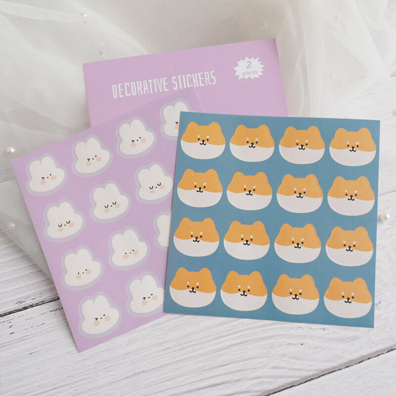 Shiba Inu &amp; Rabbit Stickers