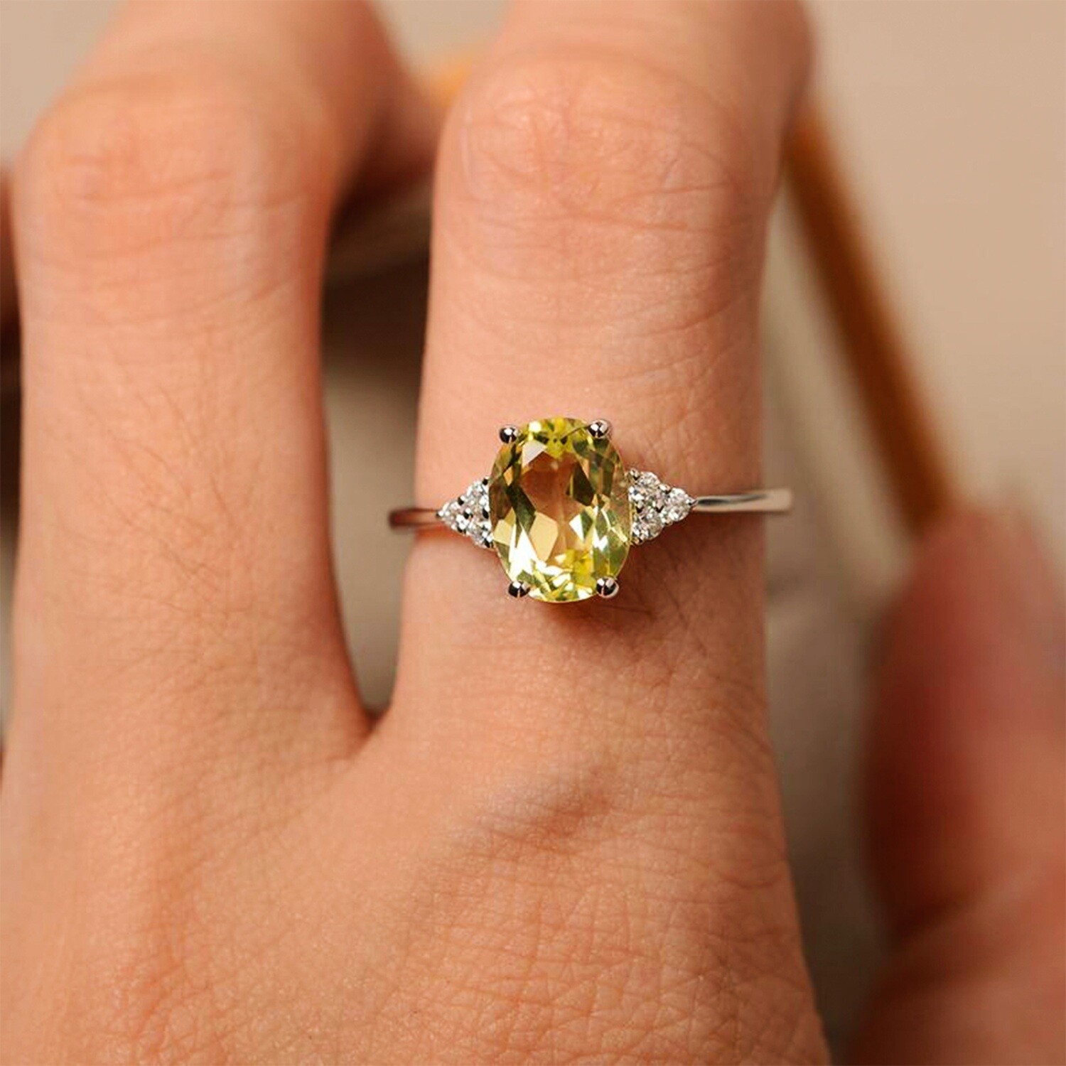 Citrine Gemstone Ring (Sahara)