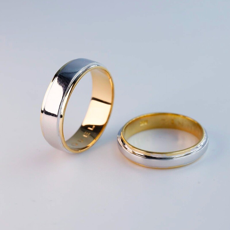 Two-toned Gold Couple Rings (Lara)
