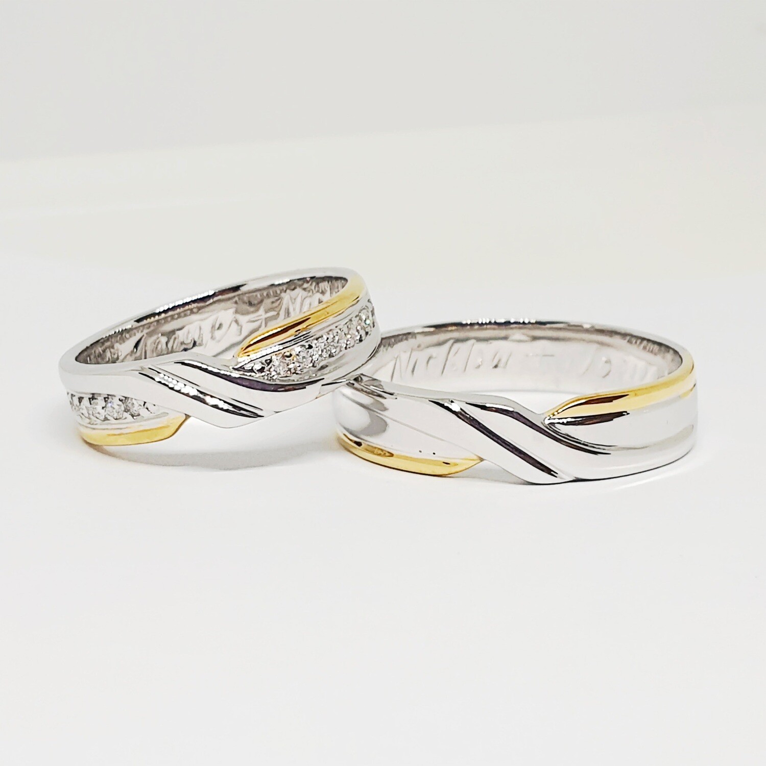 Two-toned Gold Couple Rings (Eva)