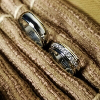 Wedding Rings with Diamonds (Amy)