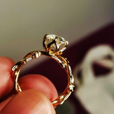 Nature-Inspired Engagement Ring (Naya)