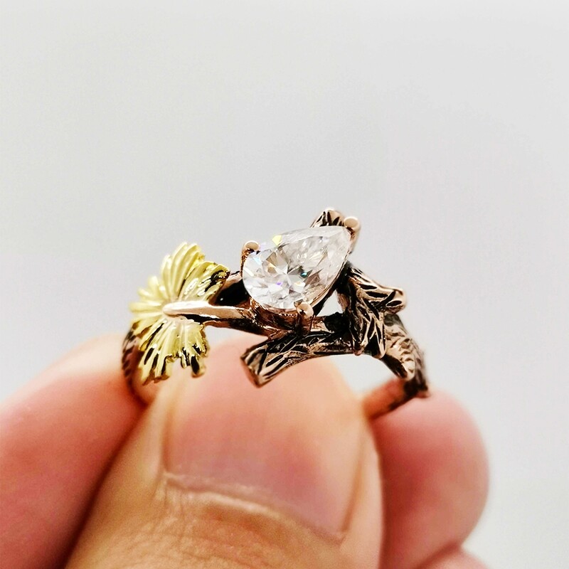 Nature-Inspired Diamond Engagement Ring (Raya)