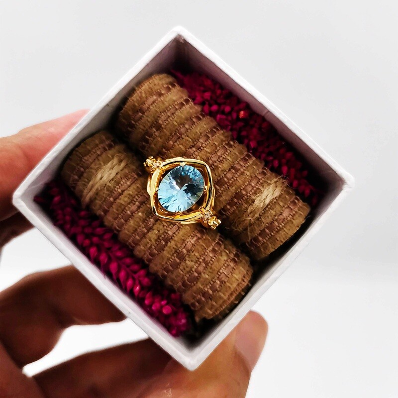 Authentic Sky Blue Topaz Majestic Ring (Maharlika)
