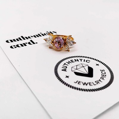 Pear Cut Pink Kunzite Ring  (Hiraya)