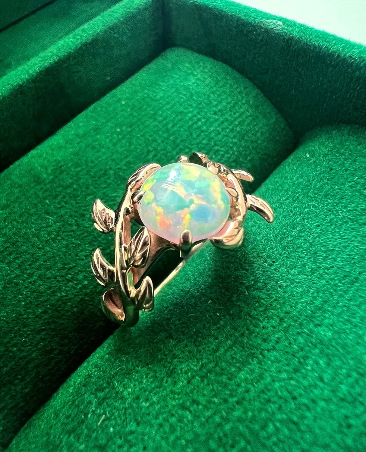 Ethiopian Opal Nature-Inspired Ring (Haliya)