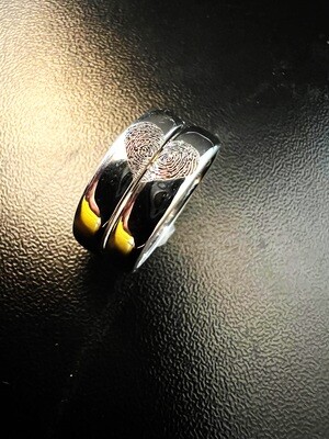 Heart Shape Fingerprint Wedding Rings (Tadhana)