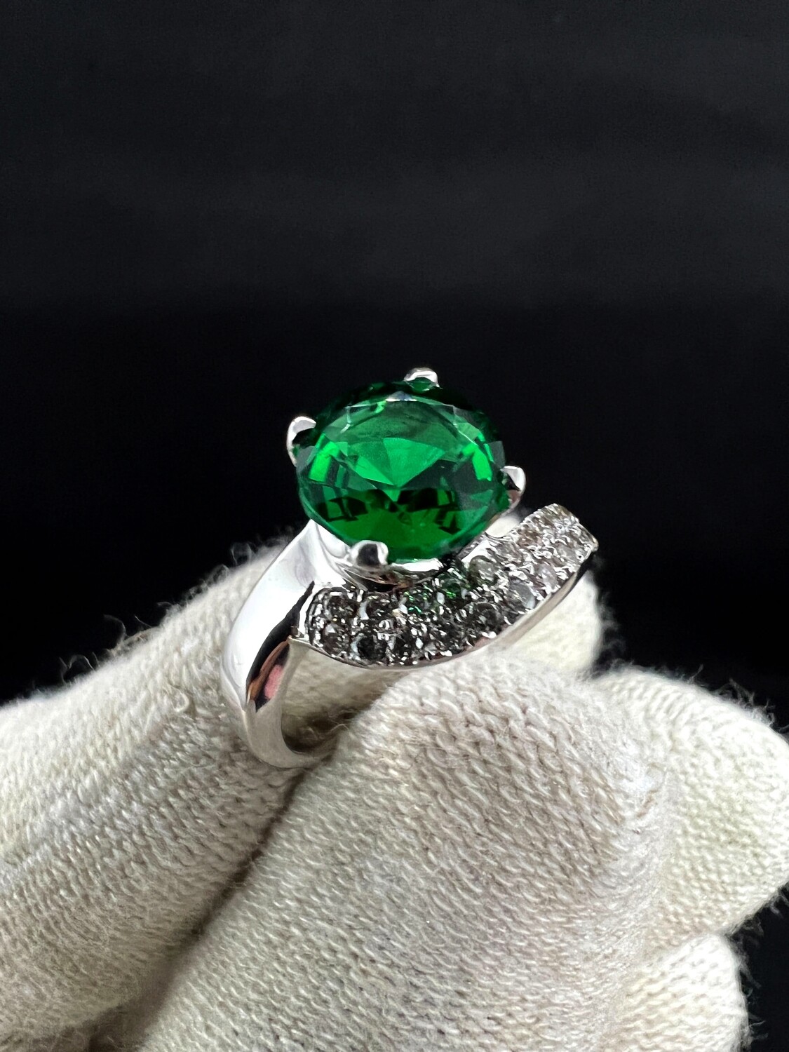 Gemstone Engagement Ring with Diamonds (Maia)