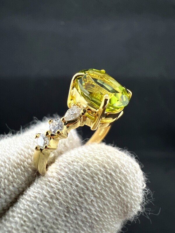 Peridot Gemstone Engagement Ring (Amani)