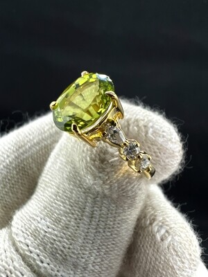 Peridot Gemstone Engagement Ring (Amani)
