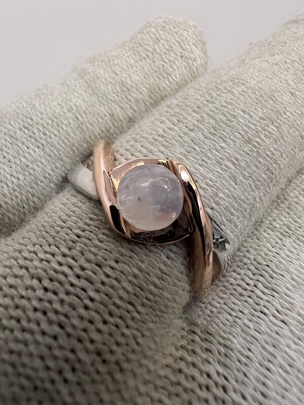 Moonstone Tension Style Engagement Ring (Selene)