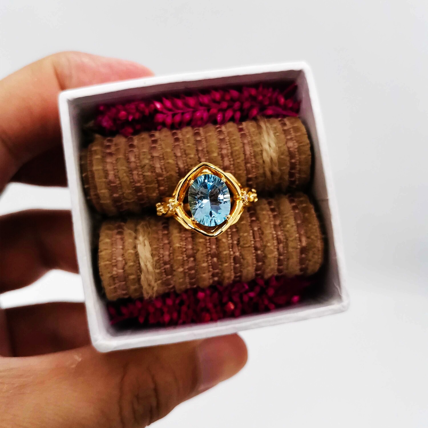 Authentic Sky Blue Topaz Majestic Ring (Maharlika)