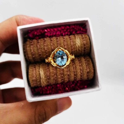 Authentic Sky Blue Topaz Majestic Ring (Maharlika)