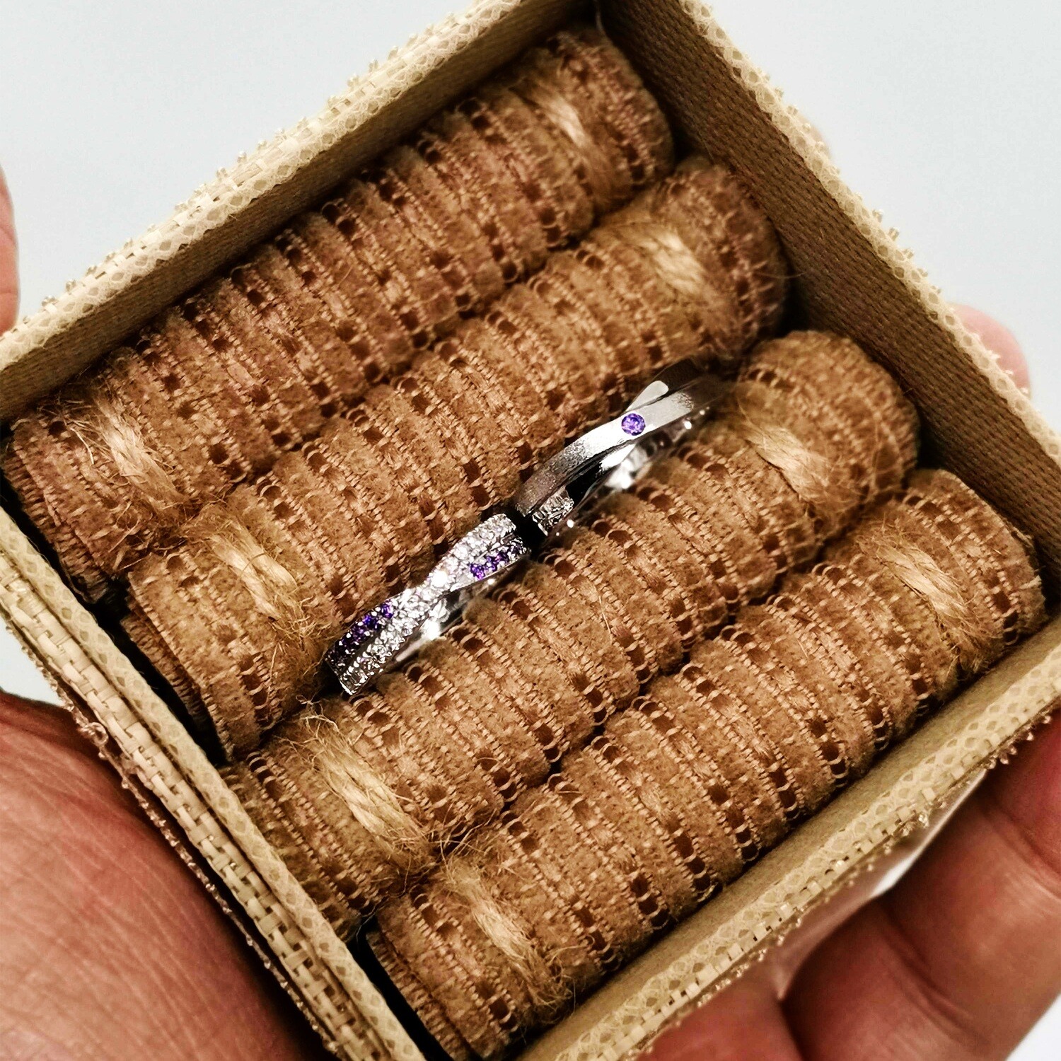 Amethyst Couple Rings (Lila) Amethyst Couple Rings (Lila)