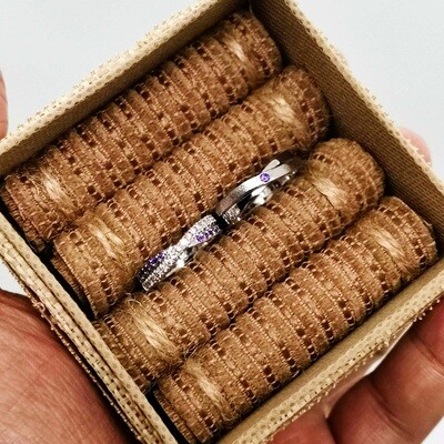 Amethyst Couple Rings (Lila)