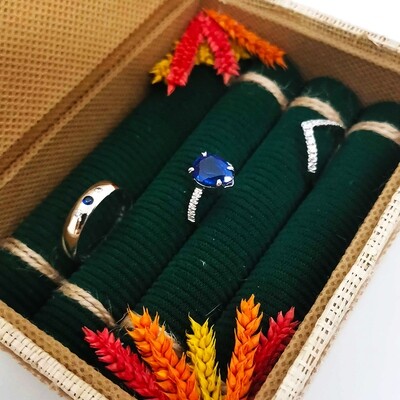 Blue Sapphire Couple Rings (Safaia)