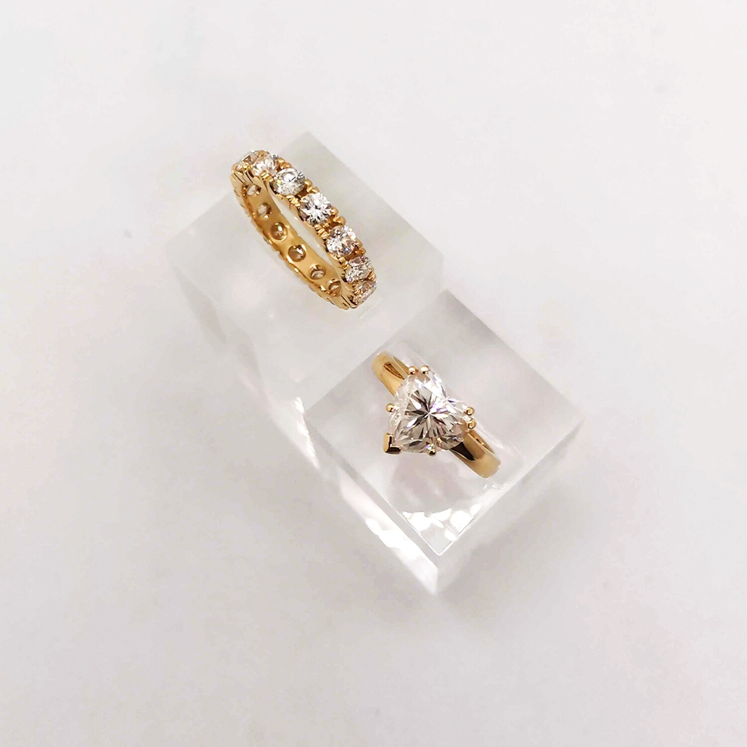 3 carat Heart-Shaped Stone Ring with Full Eternity Ring (Alelie) 3 carat Heart-Shaped Stone Ring with Full Eternity Ring (Alelie)