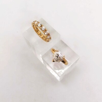 3 carat Heart-Shaped Stone Ring with Full Eternity Ring (Alelie) 3 carat Heart-Shaped Stone Ring with Full Eternity Ring (Alelie)