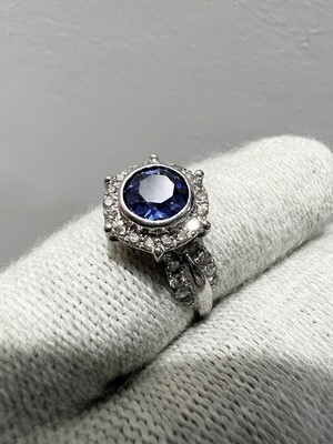 Blue Sapphire Engagement Ring (Elena) Blue Sapphire Engagement Ring (Elena)
