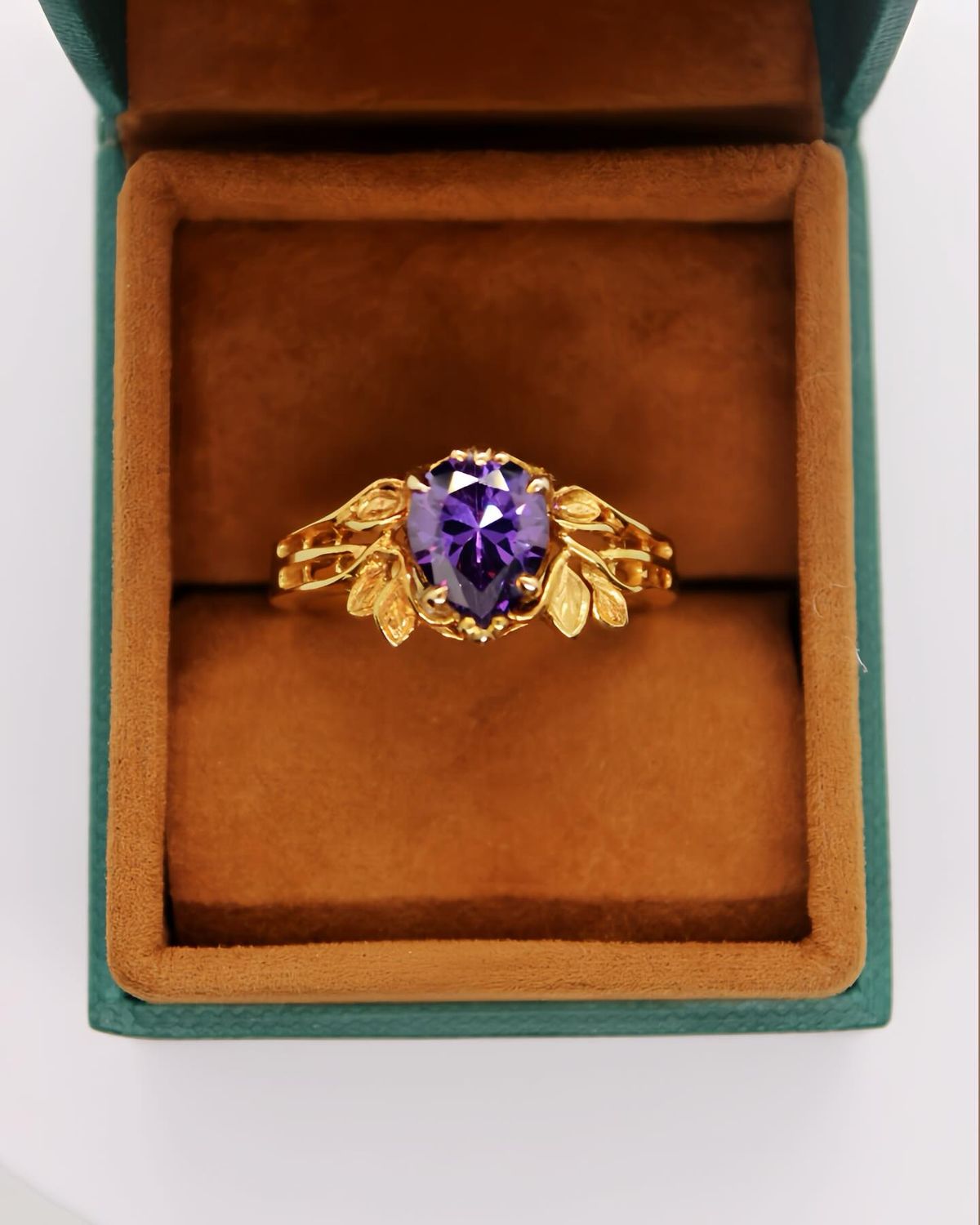 Amethyst Nature-Inspired Engagement Ring (Balyan)