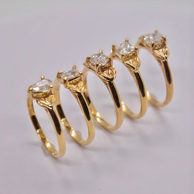 Minimalist Nature-Inspired Engagement Ring (Sibol)