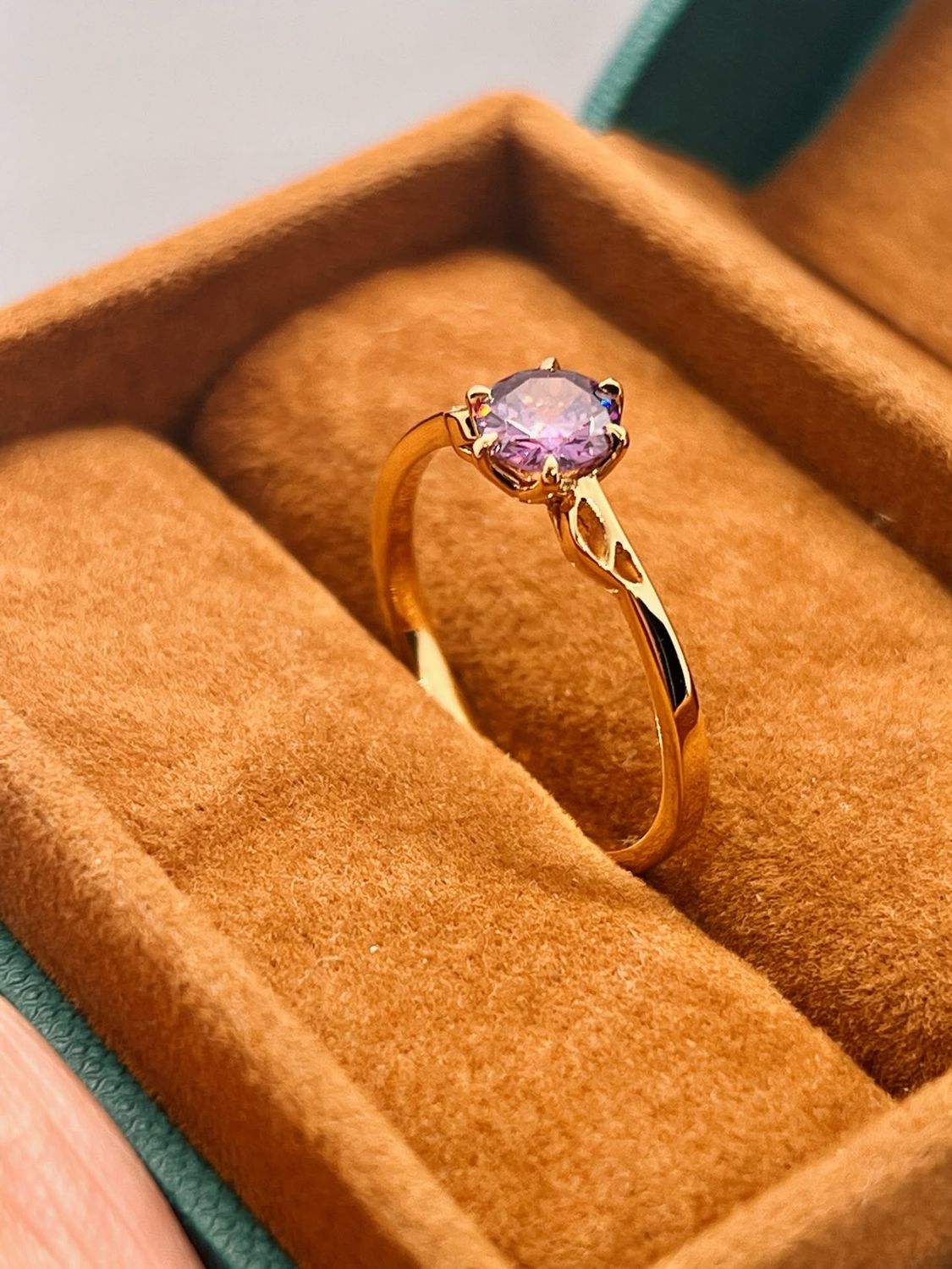 Amethyst Nature-Inspired Engagement Ring (Darcèl) Amethyst Nature-Inspired Engagement Ring (Darcèl)