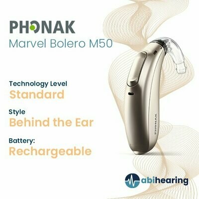 Phonak Marvel Bolero M 50 Rechargable BTE Hearing Aid