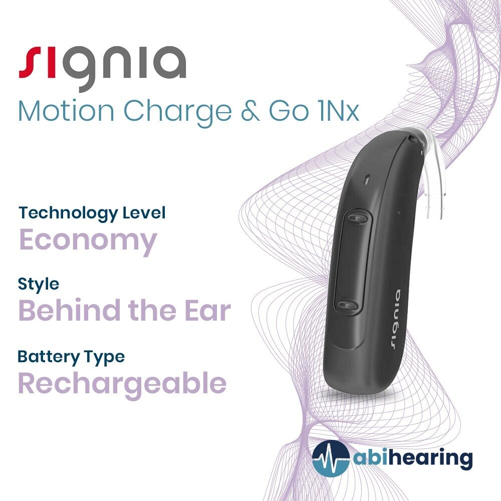 Signia Motion Charge & Go 1 Nx Rechargeable BTE Hearing Aid