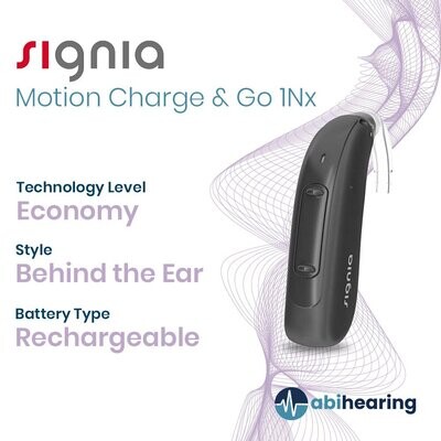 Signia Motion Charge & Go 1 Nx Rechargeable BTE Hearing Aid