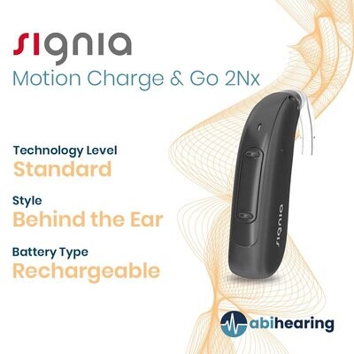 Signia Motion Charge & Go 2Nx Rechargeable BTE Hearing Aid