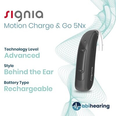 Signia Motion Charge & Go 5Nx Rechargeable BTE Hearing Aid