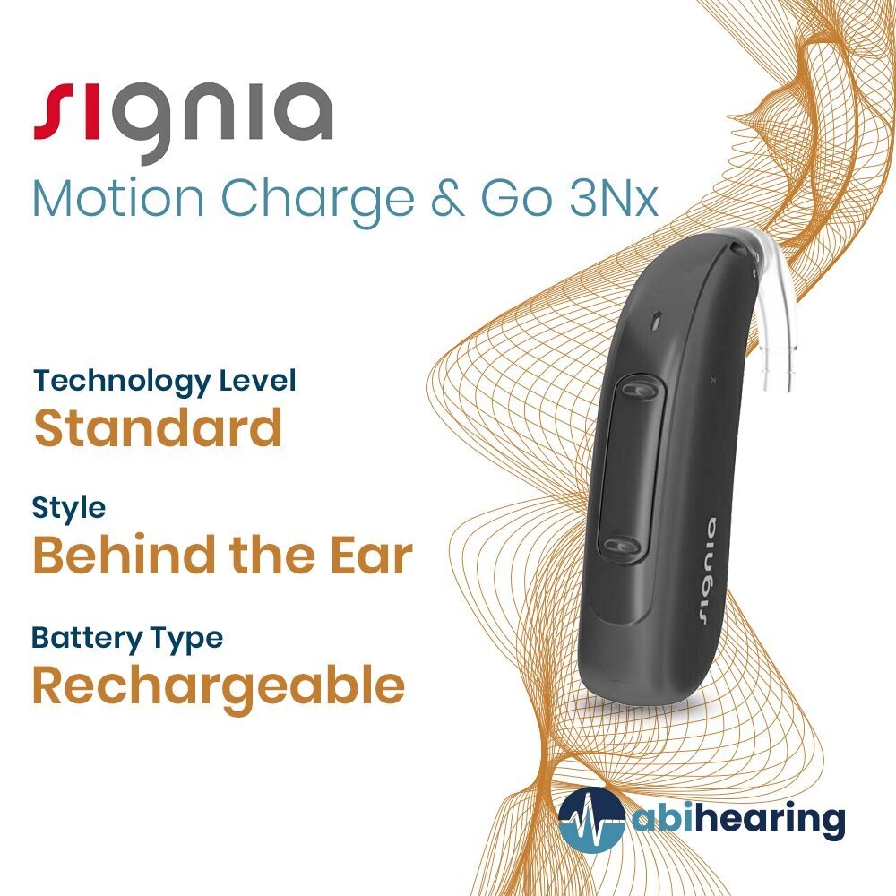 Signia Motion Charge & Go 3Nx Rechargeable BTE Hearing Aid