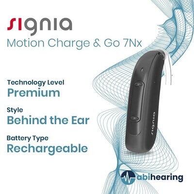 Signia Motion Charge & Go 7Nx Rechargeable BTE Hearing Aid