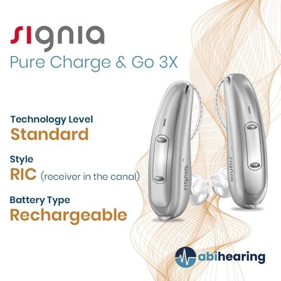 Signia Pure Charge & Go 3X Rechargeable RIC Hearing Aid