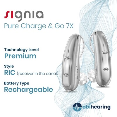 Signia Pure Charge & Go 7X Rechargeable RIC Hearing Aid