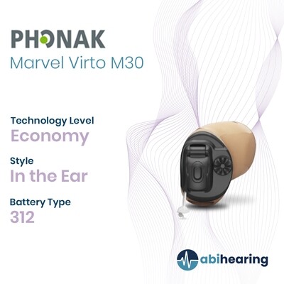 Phonak Marvel Virto M 30 312 ITE Hearing Aid