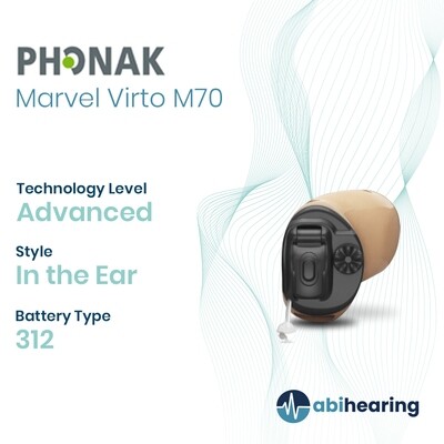 Phonak Marvel Virto M 70 312 ITE Hearing Aid