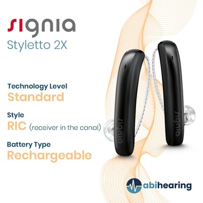 Signia Styletto 2X Rechargable RIC Hearing Aid