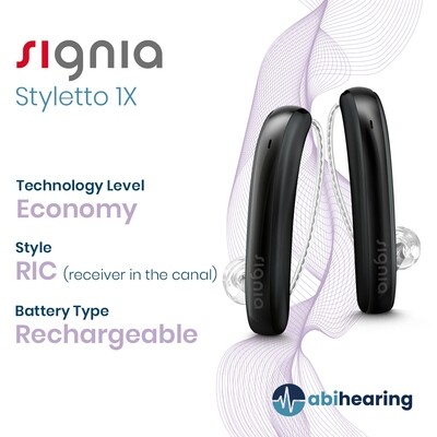 Signia Styletto 1X Rechargable RIC Hearing Aid