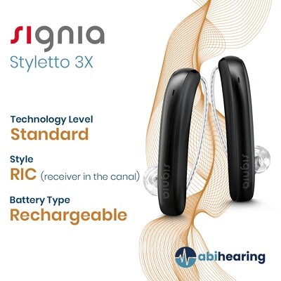 Signia Styletto 3X Rechargable RIC Hearing Aid