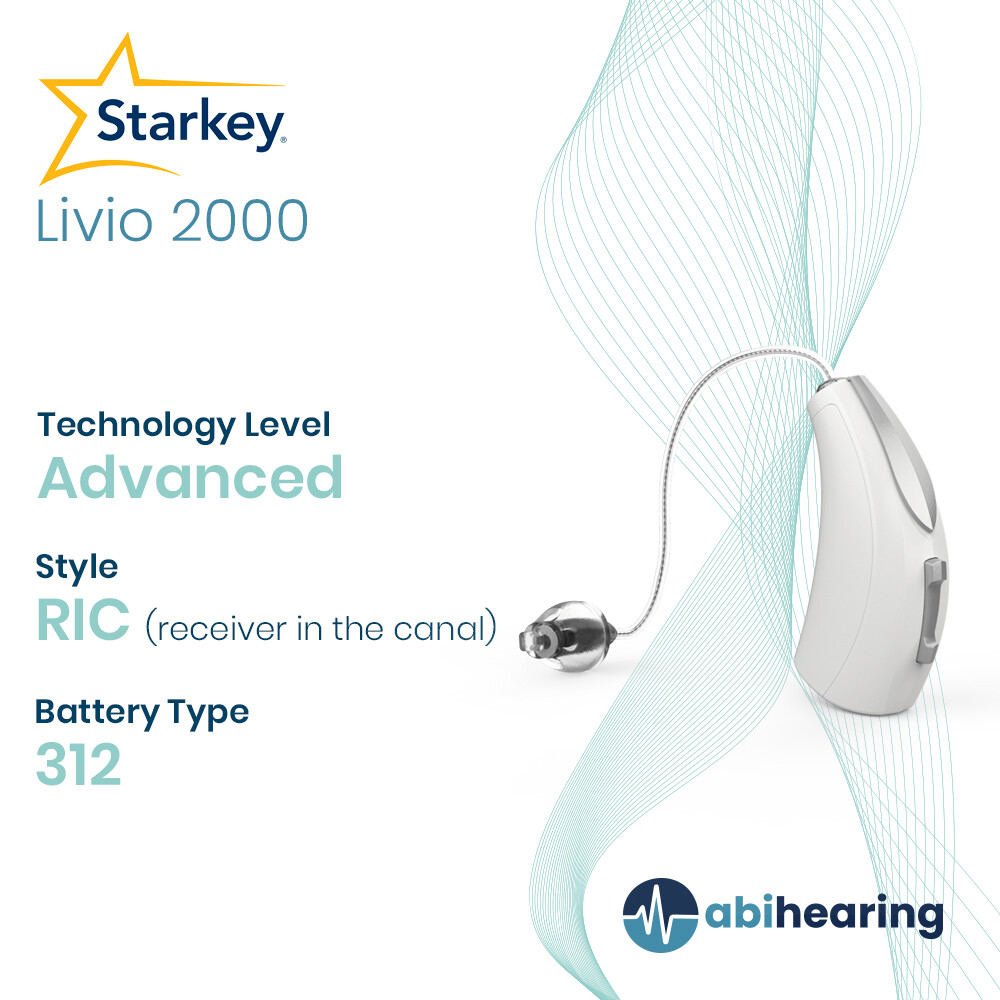 Starkey Livio AI 2000 312 RIC Hearing Aid