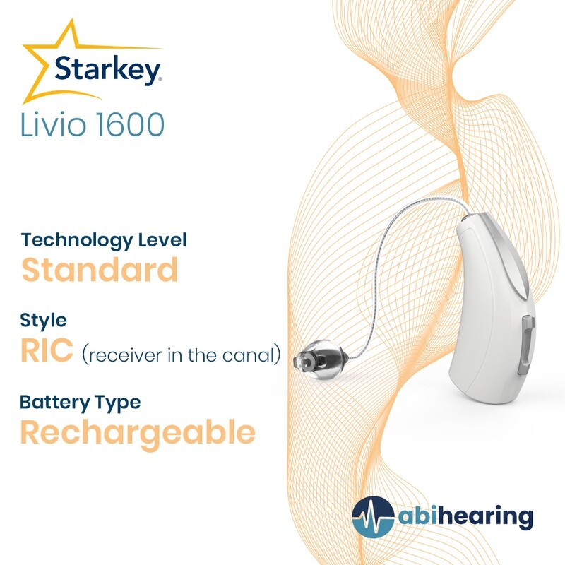 Starkey Livio 1600 Rechargeable RIC Hearing Aid