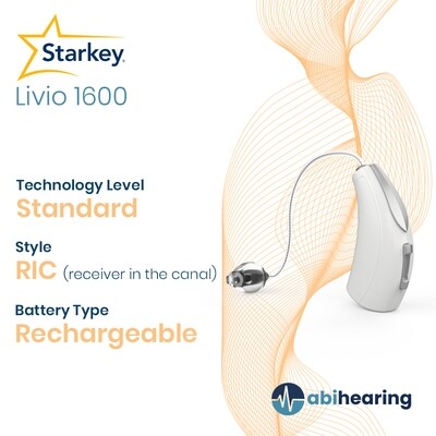 Starkey Livio 1600 Rechargeable RIC Hearing Aid