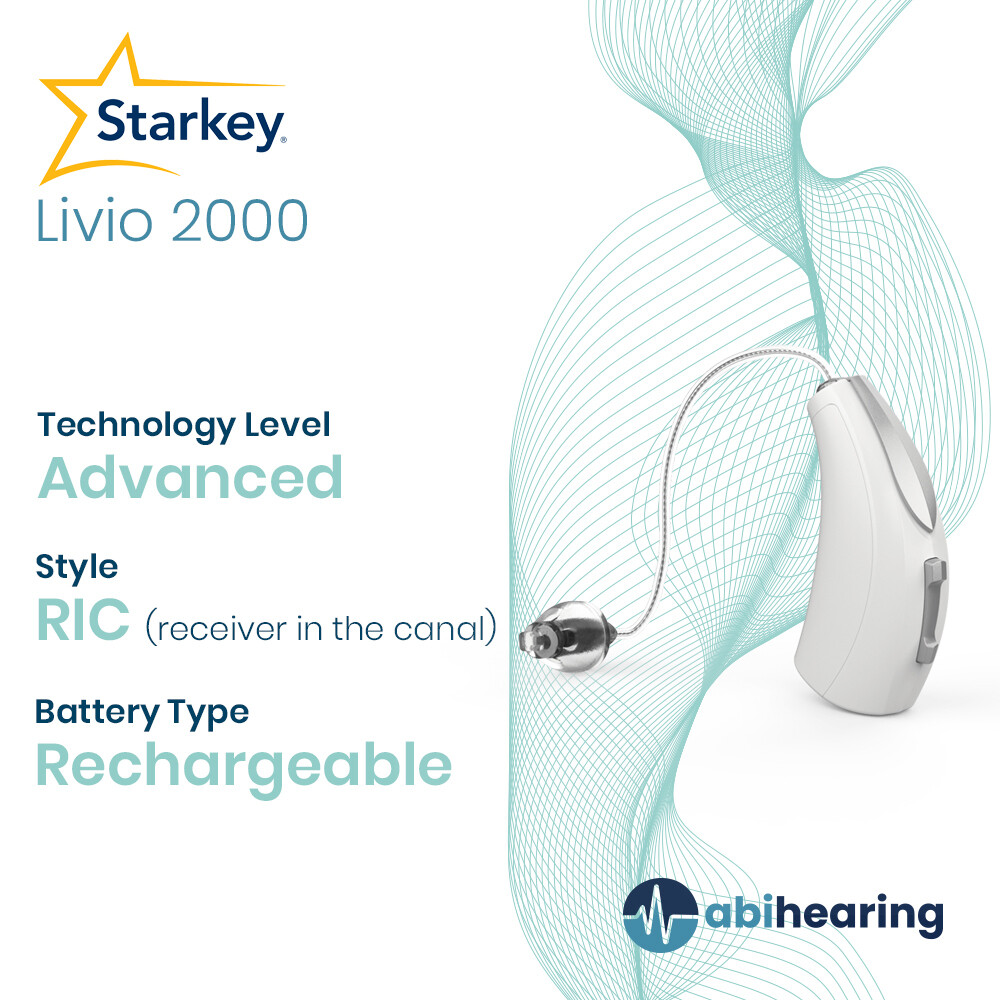 Starkey Livio 2000 Rechargeable RIC Hearing Aid