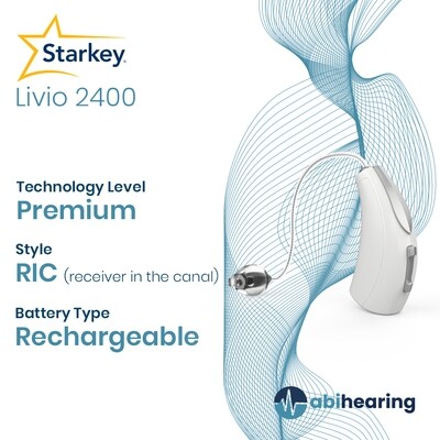 Starkey Livio Edge AI 2400 Rechargable RIC Hearing Aid